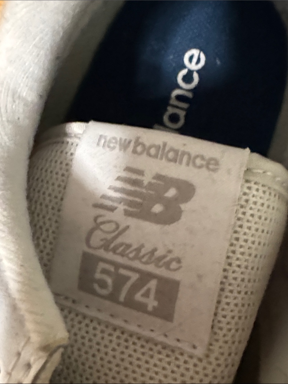 New Balance 574 Light Gray Suede & Mesh Sneakers - Picture 2 of 10